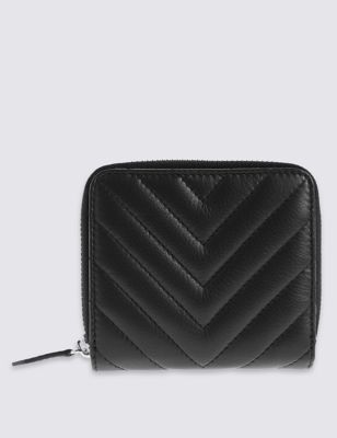 Leather Quilted Zip Around Purse with Cardsafe&trade;